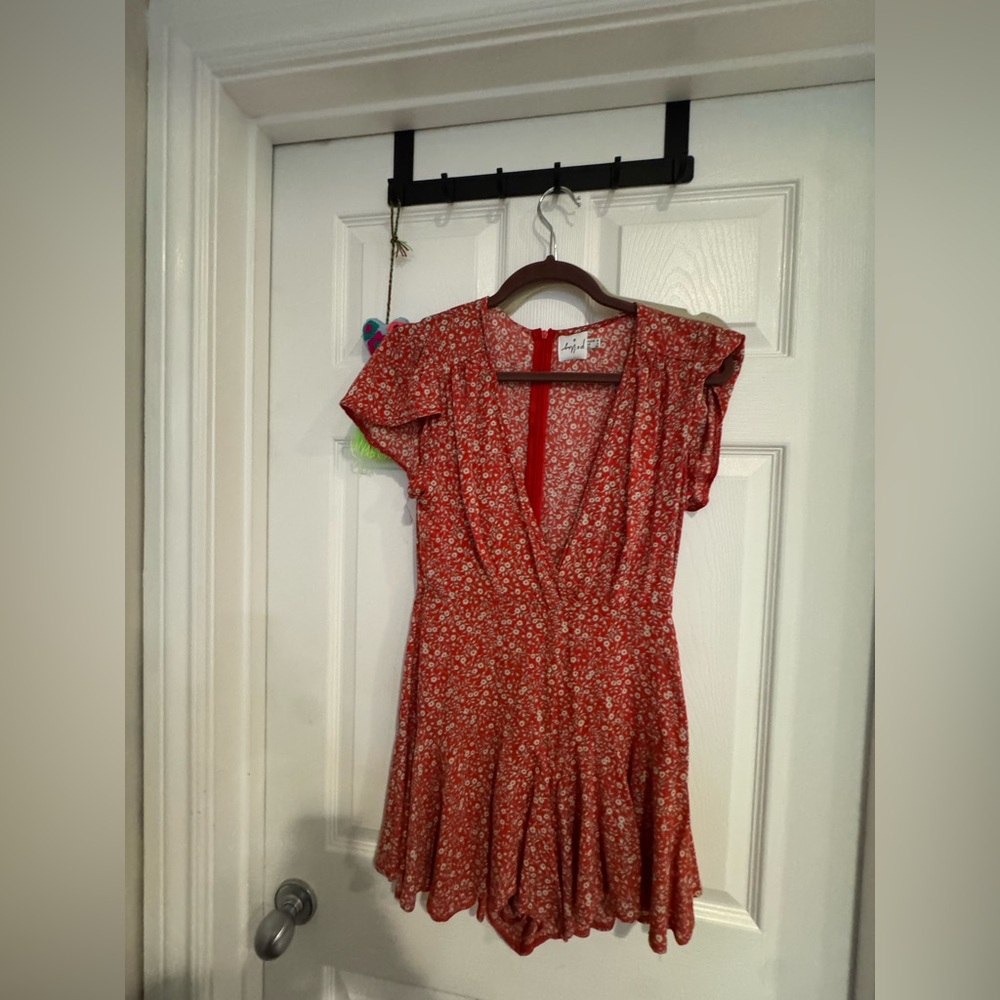 Red Floral Women's Dress